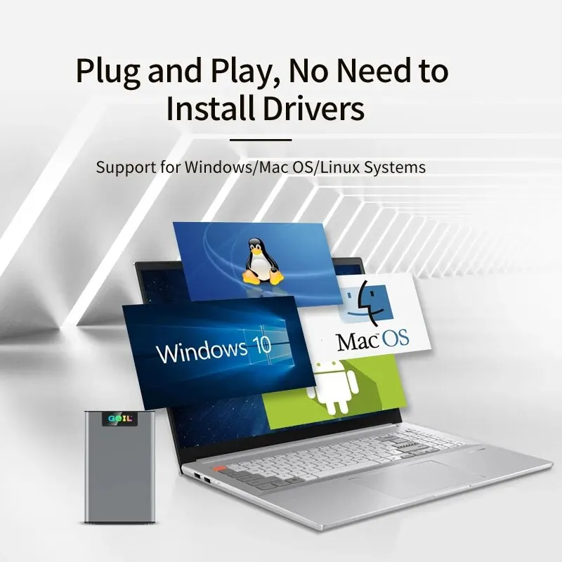 GeIL ܺ USB 3.2 Gen 1 ̽, 2.5 ġ SATA SSD ̽ Ŭ, 6Gbps CŸ + USB HD 丮 ڽ Ͽ콺,   6G-U2