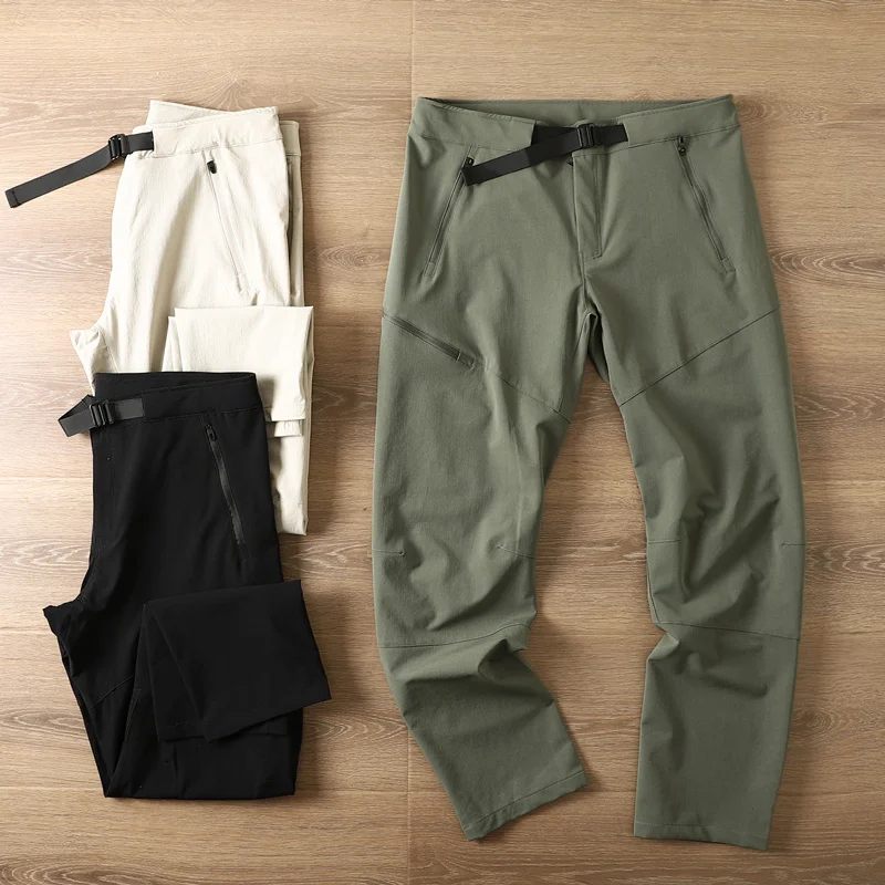 Outdoor Sports Spring Summer Men Quick Drying Pants Mountaineering Workwear Straight Leg Charge Trousers Men Travel Longs