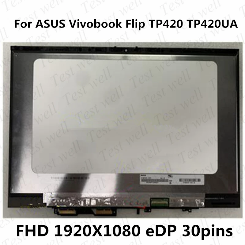 

Оригинальный Новый 14-дюймовый ЖК-дисплей для ASUS Vivobook Flip TP420 TP420UA TP420IA -EC069T, сенсорный дигитайзер с передним стеклом в сборе