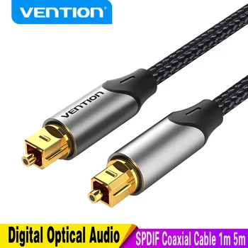 Vention-디지털 광 오디오 케이블 Toslink SPDIF 동축 케이블 1m 2m 5m, 앰프 블루레이 Xbox 360 PS4 사운드바 광섬유 케이블