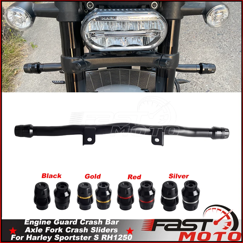

Передняя Противоударная защита мотоцикла для Harley Sportster S RH1250S 2021-2023, плоская защита двигателя, бампер, защитная рама