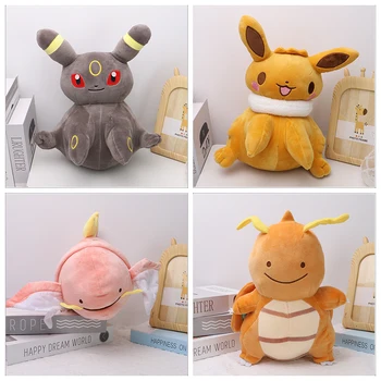 15 Style Pokemon Ditto Flip Doll Snorlax Espeon Koffing Lapras Zipper Transform Plush Toy Soft Ditto Pillow Kawaii Birthday Gift 5