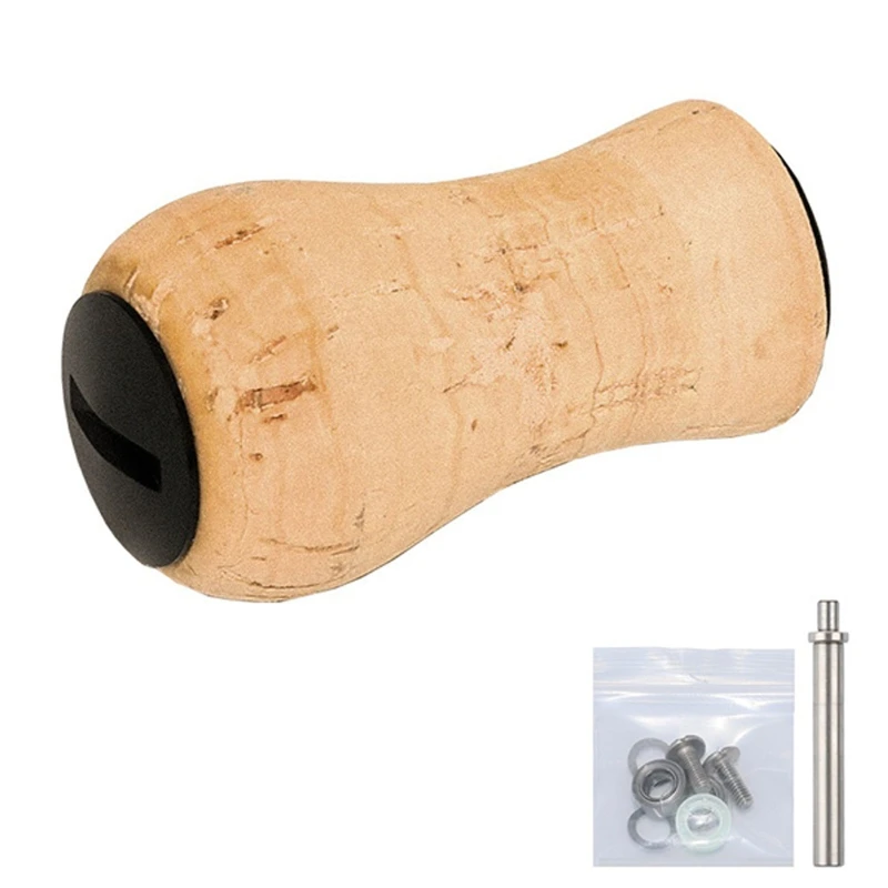 Fishing Reel Handle Knob DIY Wood Cork Handle Knobs Replacement Parts