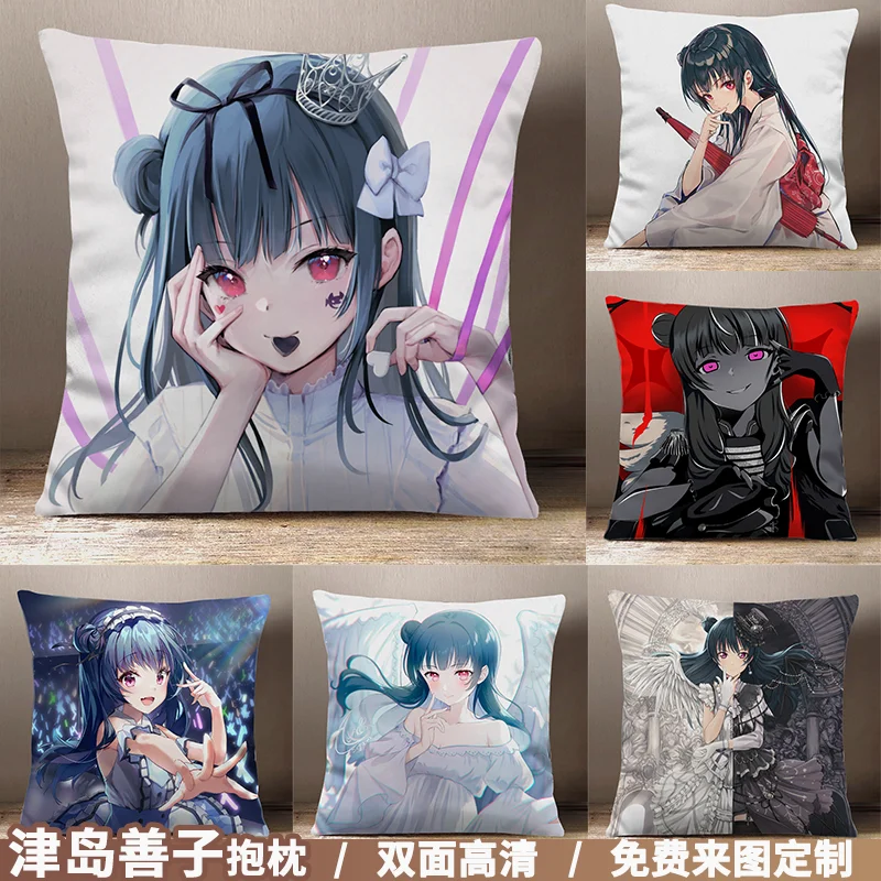 

Аниме LoveLive!Sunshine! Квадратная диванная подушка tsushin Yoshiko, короткая плюшевая подушка для косплея Dakimakura, подарки на Рождество, 45*45 см