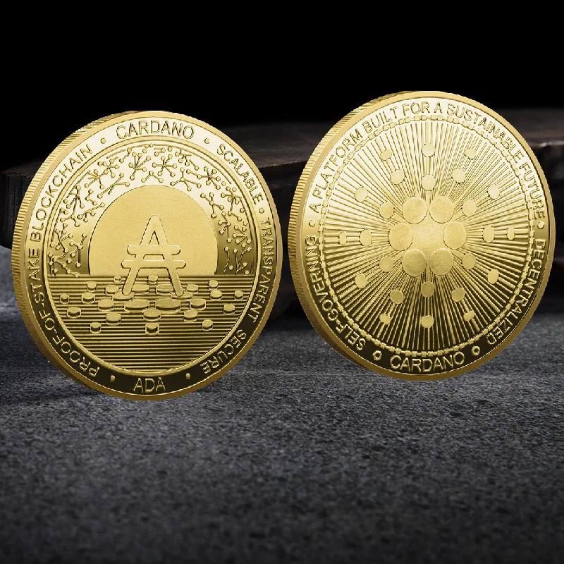 Crypto Currency Coin Collection with Plastic Display Case - Premium Metal Set