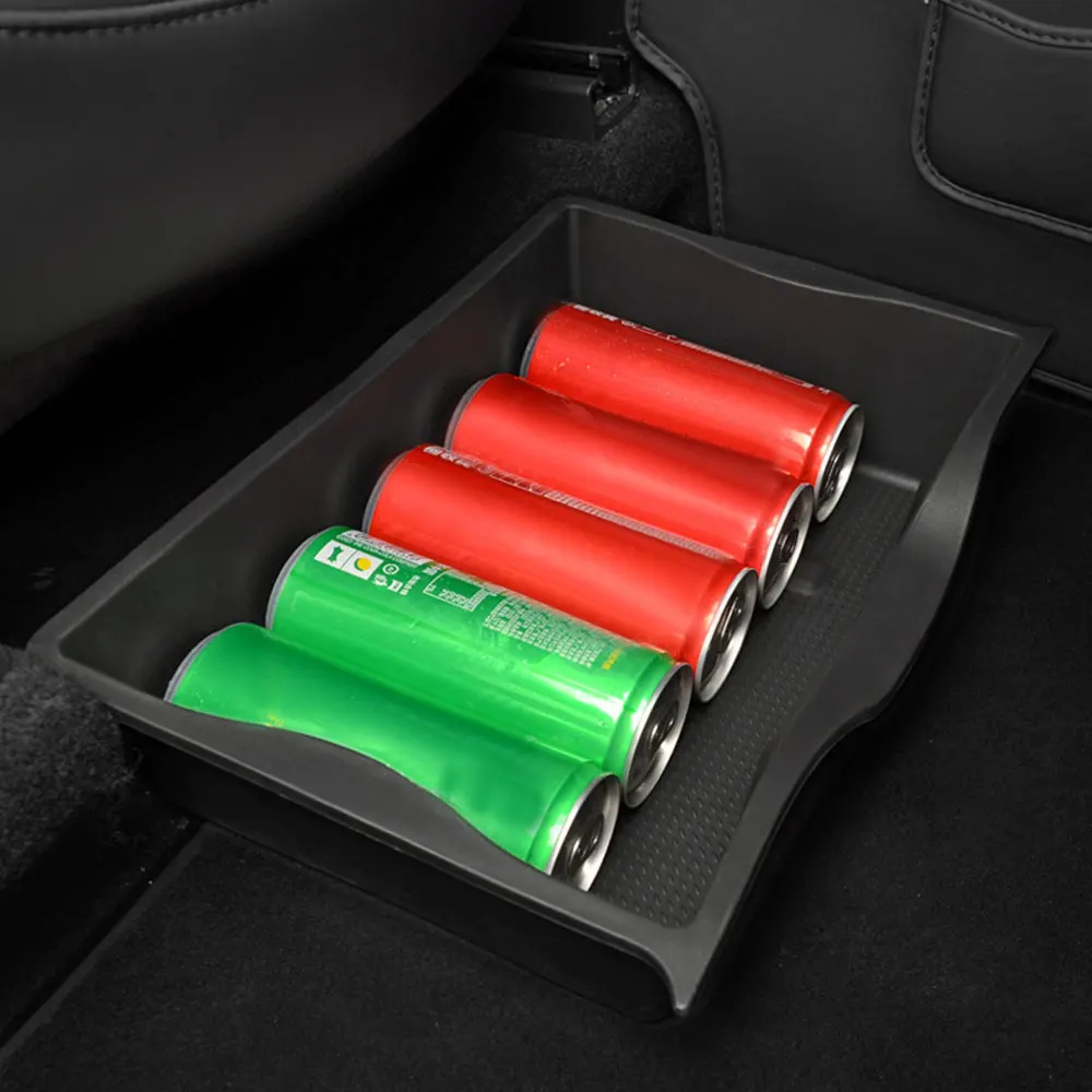 1Pc Car Interior Under Seat Storage Box Anteriore Underseat Nascosto Organizer Vassoio Bin Cubby Cassetto Per Tesla Model Y 2020 - 2023