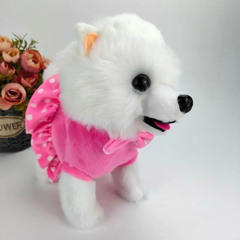 Leash Electric Walking Dog Toy Simulation Singing Puppy Toy Barking Plush Dog Baby Craw Learning Toddler Gift