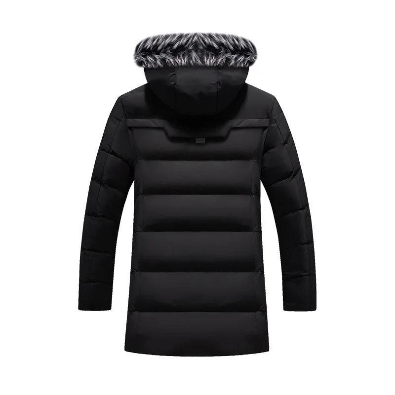 Men's Windbreaker Plus Size Thick Fleece Winter Jacket Fashion Fur Hooded Warm Cooton Parka Male Solid Cotton Outwear Coats cotton jacket parka coat parkas coat