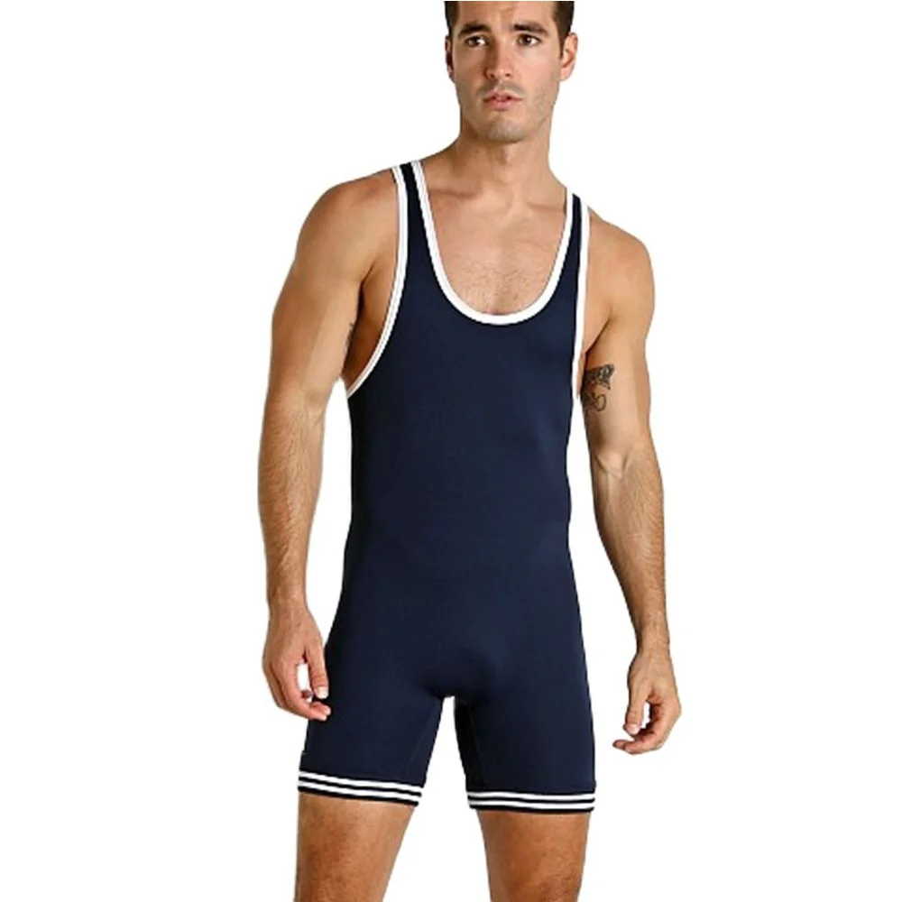 2023-Solid-Color-Wrestling-Singlets-Suit-One-Piece-Bodysuit-Iron-Men ...