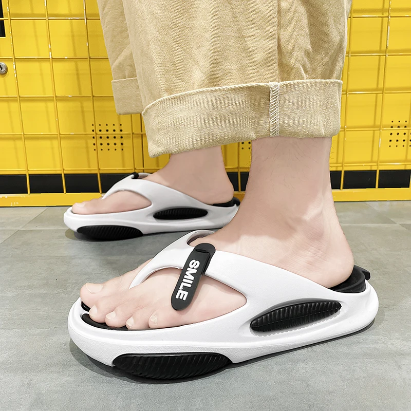 

Men's Flip Flops Summer EVA Platform Men Slippers Outdoor Casual Beach Shoes Soft Sole Non-slip Breathable Slides Shoes for Men