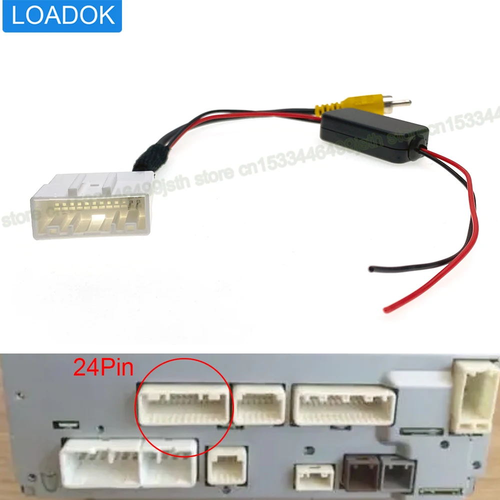24PinCarRadioCameraConnectorReversingHarnessWire12Vto6VGPS