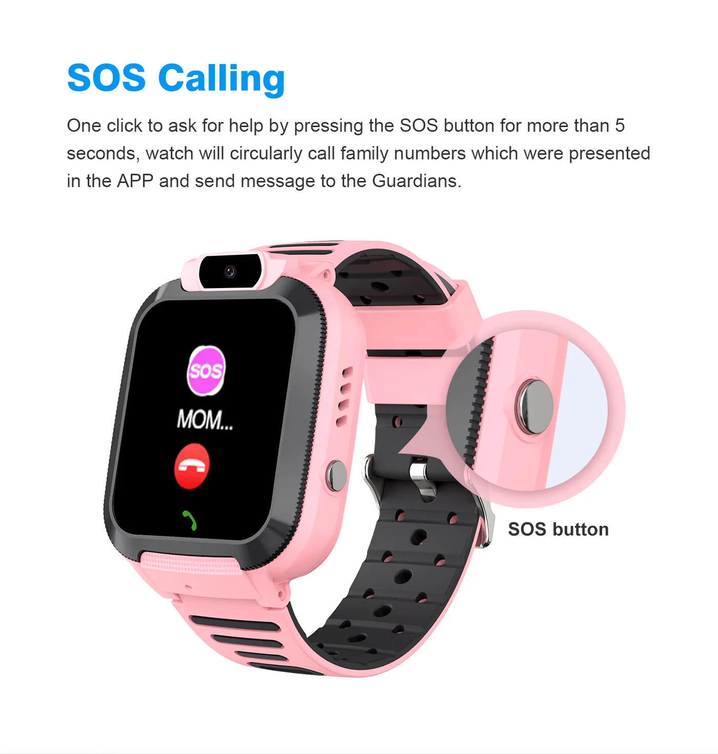 Q16 Children's Telephone Watch Deep Waterproof Long Range Camera Positioning Student 2G Call Smart Watch 6