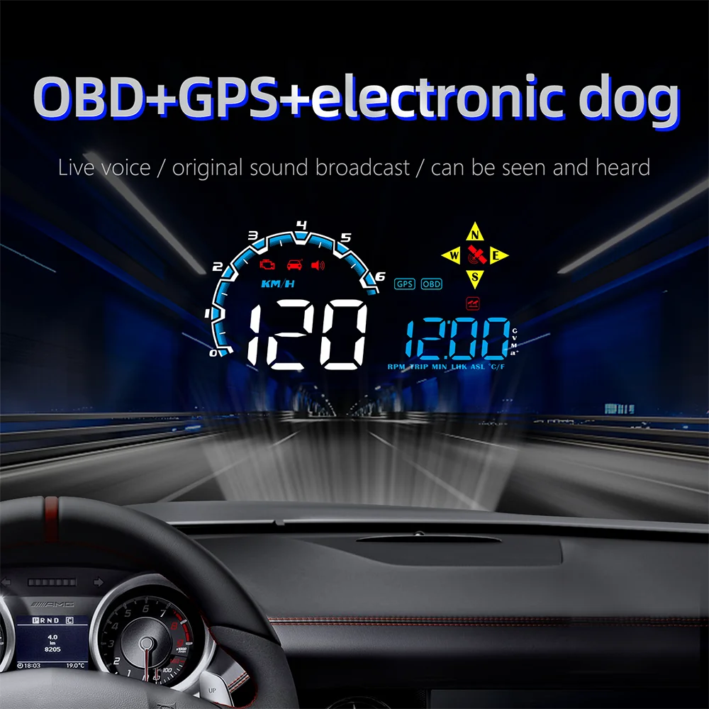 M20 HUD ڵ OBD2 + GPS   ÷ GPS  ӵ º ǻ  ˶ ׼ 100km 