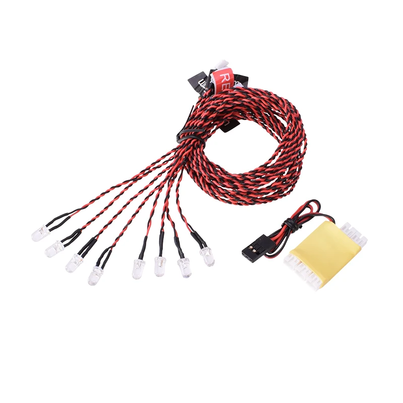 Kit 8 LED éclairage RC pour avion hélicoptère - Simulation réaliste