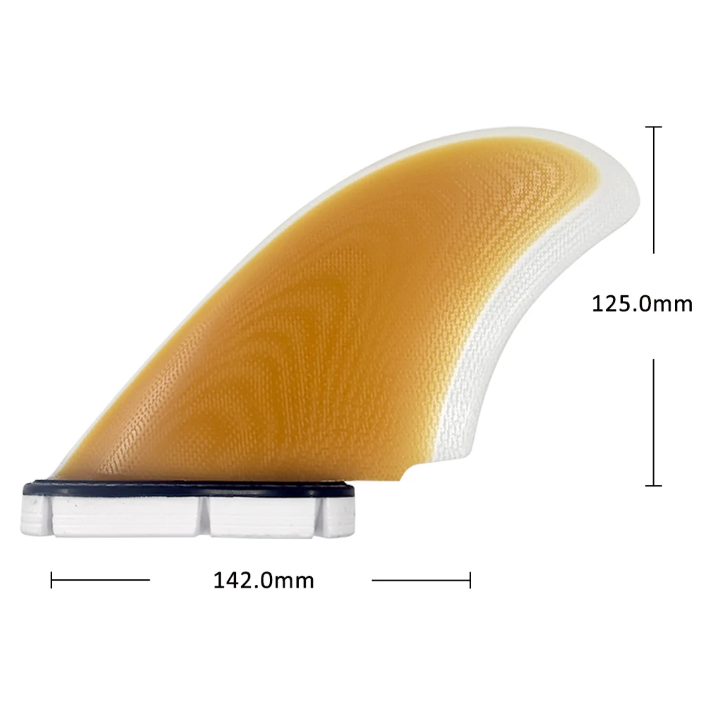 UPSURF FCS II Fins Surfboard Quad Fins Fiberglass Yellow RM 4 Fins High Performance Double Tabs 2 Surf Keel+Rear Fin