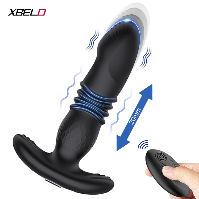 Stieß Anal Vibrator Männer Bluetooth APP Vibrator Fernbedienung Teleskop Prostata-massagegerät Männlichen Prostata Stimulator 1