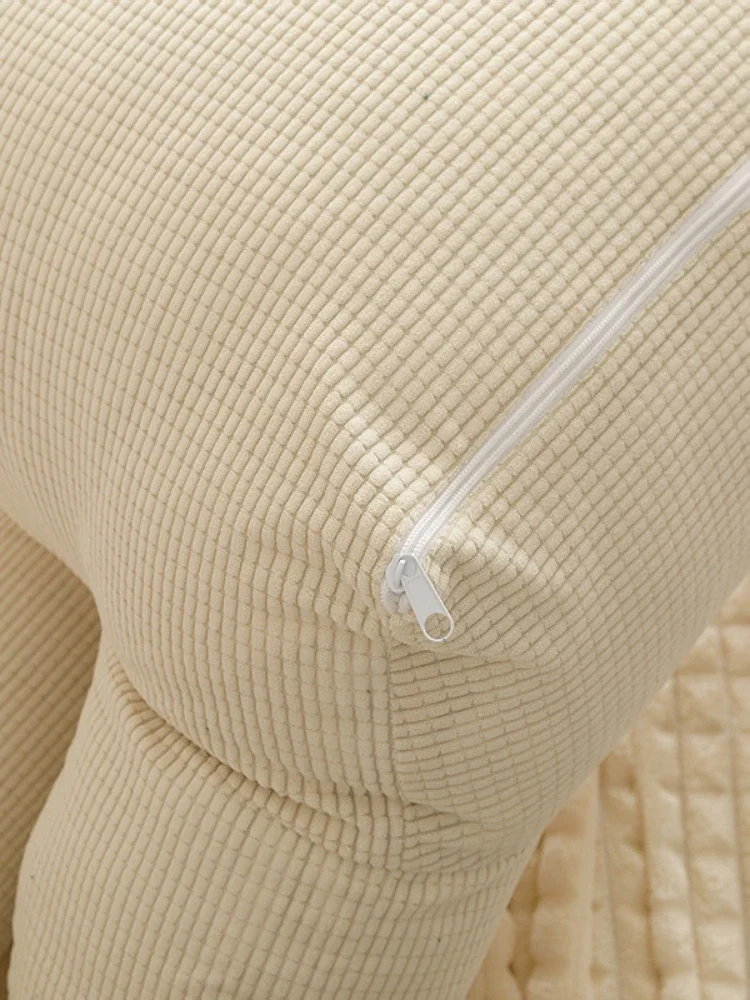 Corn velvet high-end pillow bedside backrest cushion detachable sofa waist cushion soft bag floating window bed backrest pillow - Image 4