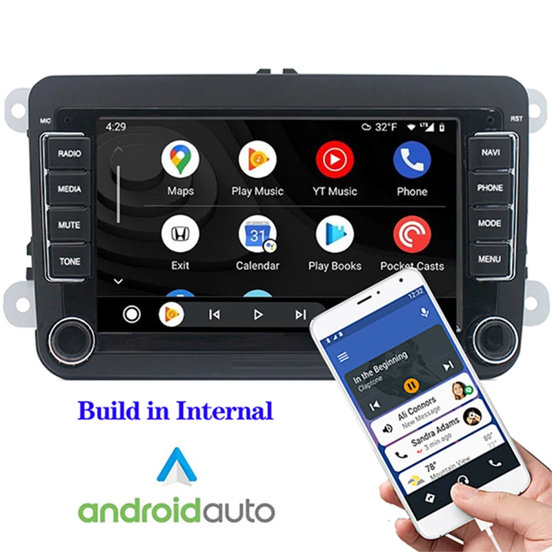 Android 10 autó Rádióadó, 2din, GPS, Multimédia Játszadozó, számára autó VW, Volkswagen, Golf, Pólóing, Škoda, Rohamos Octavia, tiguan, passat b7