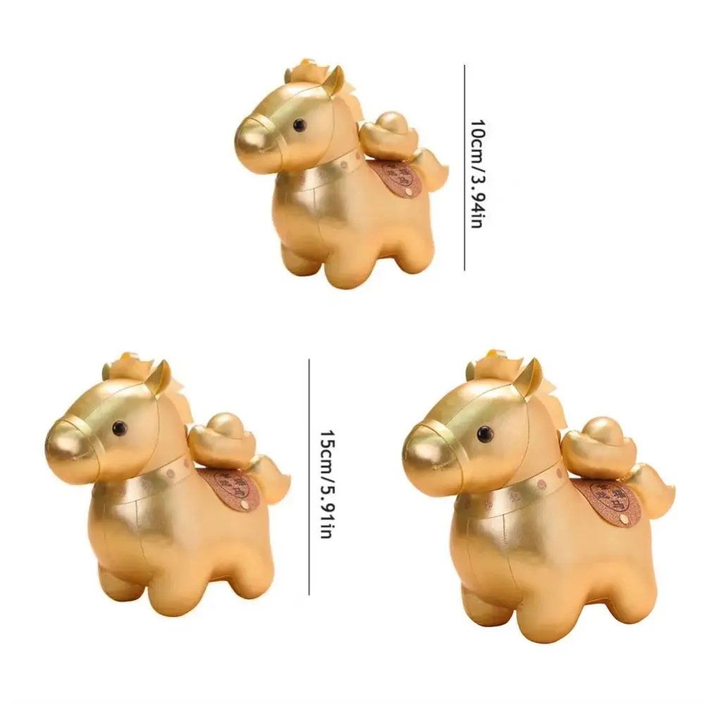 Festive Gift Material Horse Wealth Symbol Soft Filling Zodiac Horse Cute Decorative Fuma Keychain Chinese New Year