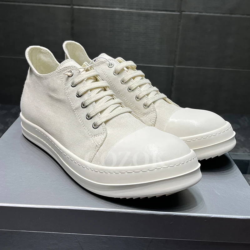 

Autumn New Owens Series Ladies Loafers Outdoors Height Increasing Canvas Shoes Lightweight Wear Resistant Lovers Leisure Shoes