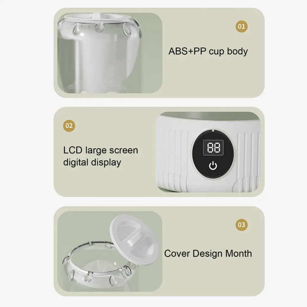 Underwear Washing Machine Portable Rechargeable Mini Washer Fast Wash Timed Cycles Ultrasonic Tech For Travel Camping Dorms Tool