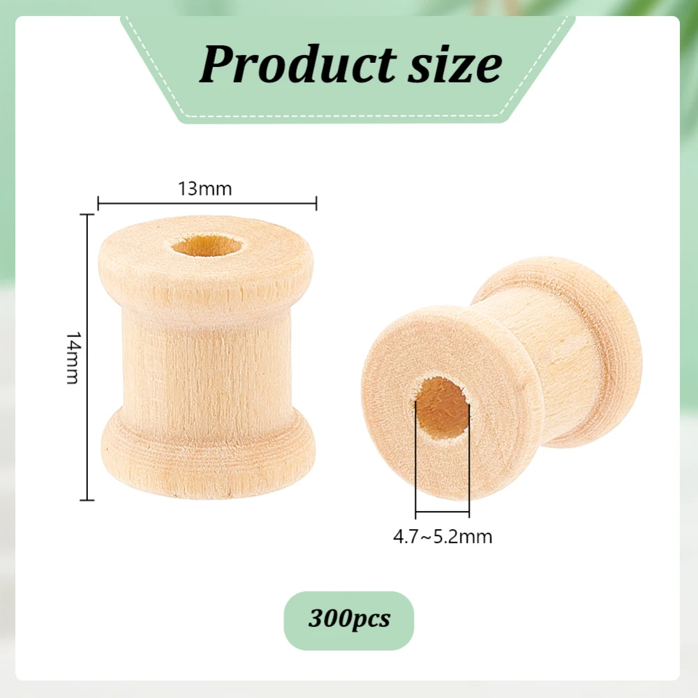 Bobine Di Legno Non Finite Da 7.5 Cm | 3 Pezzi, Diametro Foro 8 Mm | Per Filato, Nastro, Corda E Tessitura | Marrone, Superficie Lucida