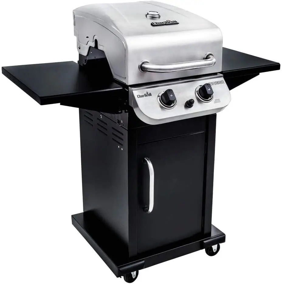 BBQ Grills Performance Series Convective 2-Burner Cabinet Propane Gas Stainless Steel High temperature maintains uniform heat