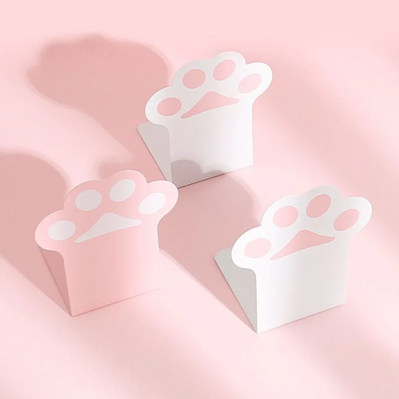 Metal Desktop Bookends 1 Pair Support Cartoon Paw Book Ends Book Stopper Non-Skid For Shelves Office Home Library book organizer book holder book stand book terminal