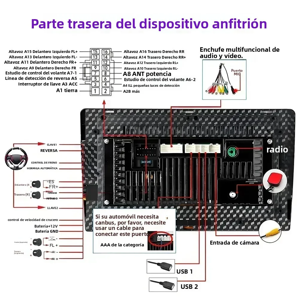 Radio Android para Auto Lexus RX270 2009-2014, Estéreo 2Din Octa Core, Reproductor con Navegación GPS, Pantalla IPS, Carplay, Android Auto 6