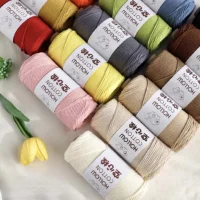 1Pc 150g 2mm hollow Yarn For crochet round hand Knitting Yarn bag cushion mat Crocheting Yarn DIY hat shoe Line amigurumi Thread 1
