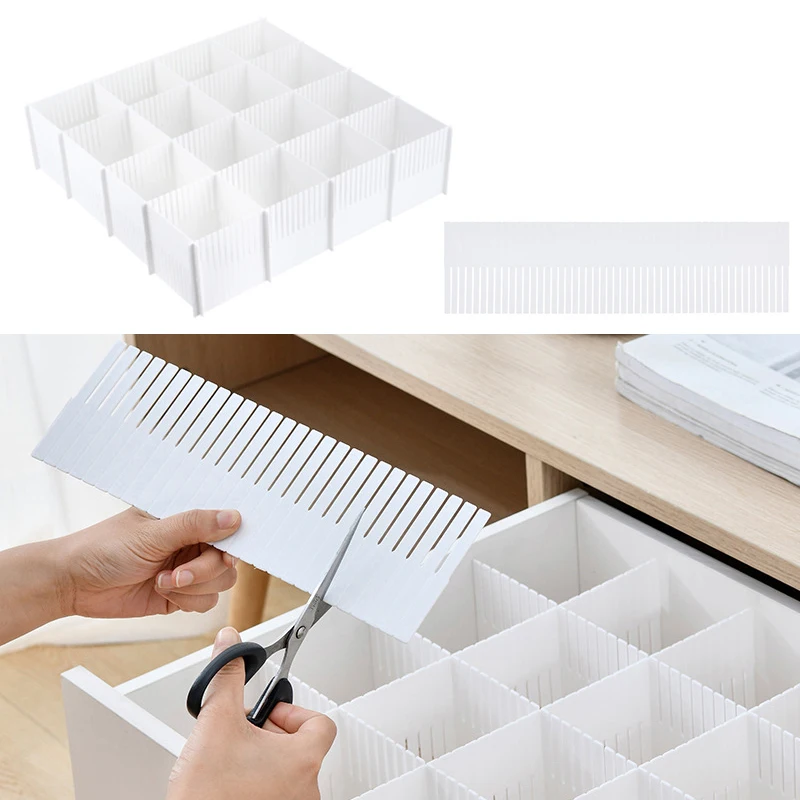 DIY 조정 가능한 서랍 분배기 조합 파티션 보드, 공간 절약형 옷장 옷장 분리기, 속옷 양말, 1PC