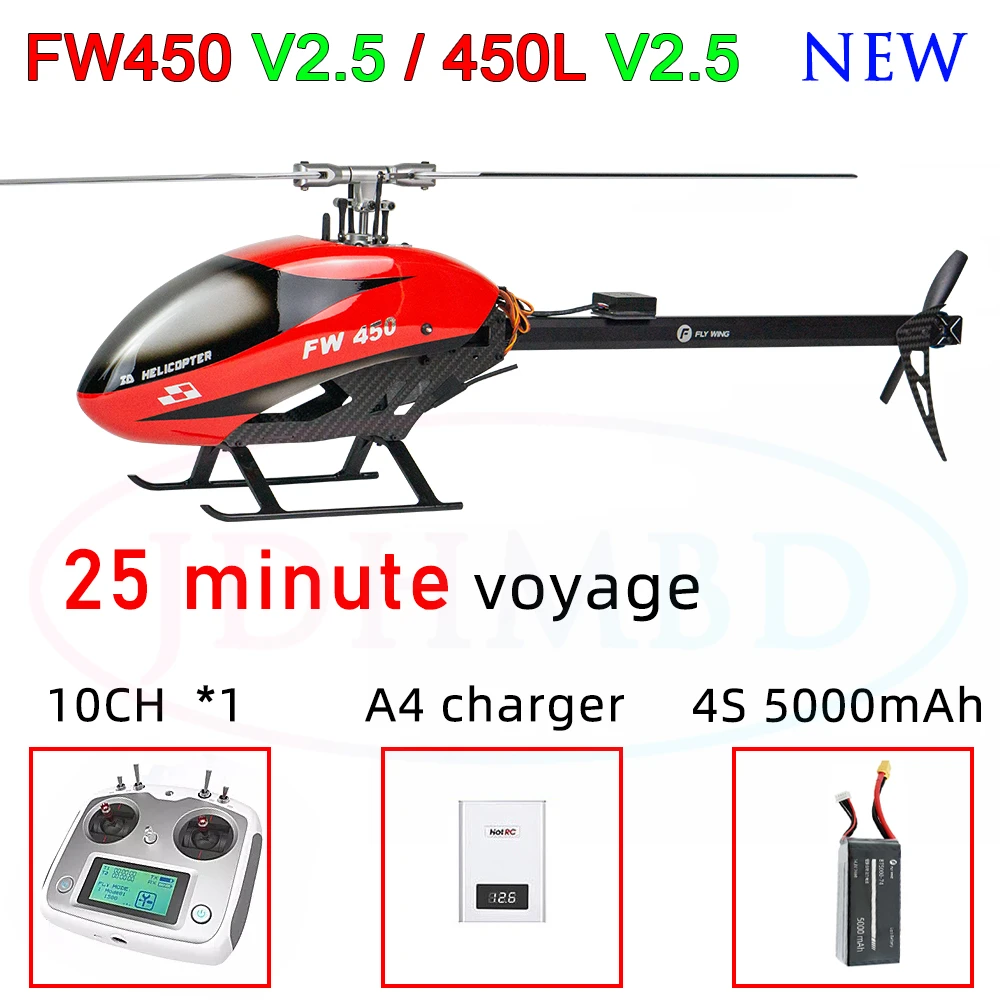 FLYWING FW450 V2.5 RC 6CH 3D FW450L Smart GPS Helicopter RTF H1 Flight