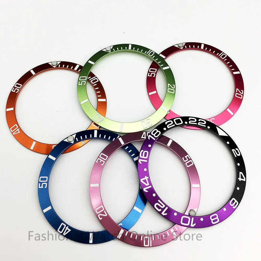 

30.5-38mm Color Aluminum Watch Bezel Watch Modification Accessories Inserts for 40mm Case