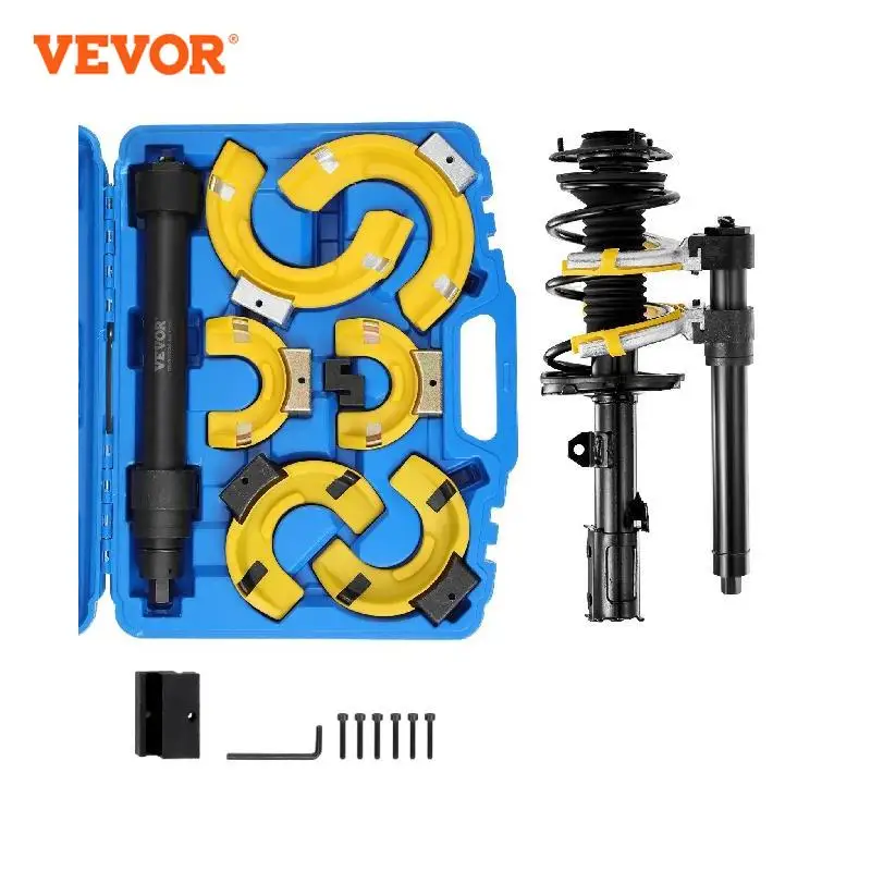 VEVOR Strut Spring Compressor Set Macpherson Strut Spring Compressor Kit Interchangeable Fork Strut Coil Extractor Remover Tool