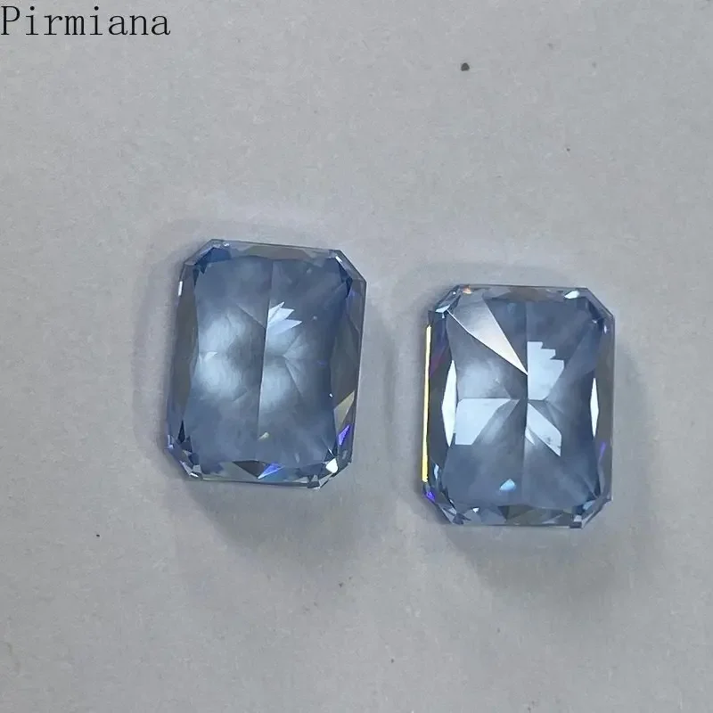 Pirmiana Customizable Fancy Blue Color High-carbon Diamond Cubic Zirconia Loose Stone for Jewelry Making
