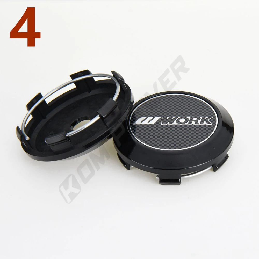 OD 68MM / ID 64MM Center Rim Cap WORK EMOTION EQUIP MEISTER VS Emblem Wheel Cover Cap Wheel Hub 4PCS car wheel hub covers car cap