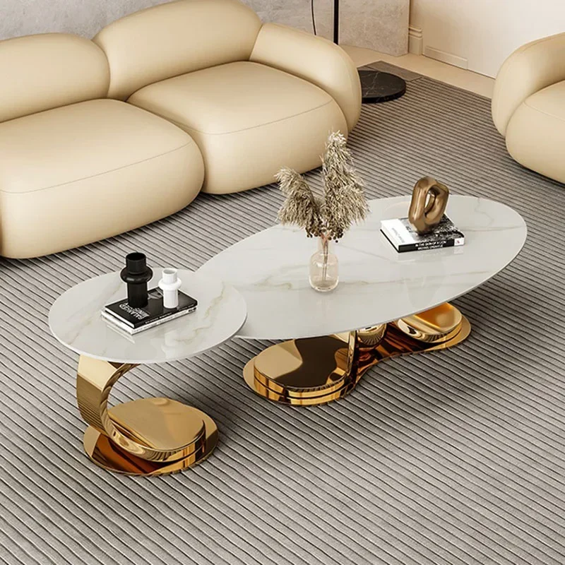 

White Luxury Coffee Tables Design Modern Minimalist Nordic Side Table Legs Metal Irregular Table Basses De Salon Home Furniture