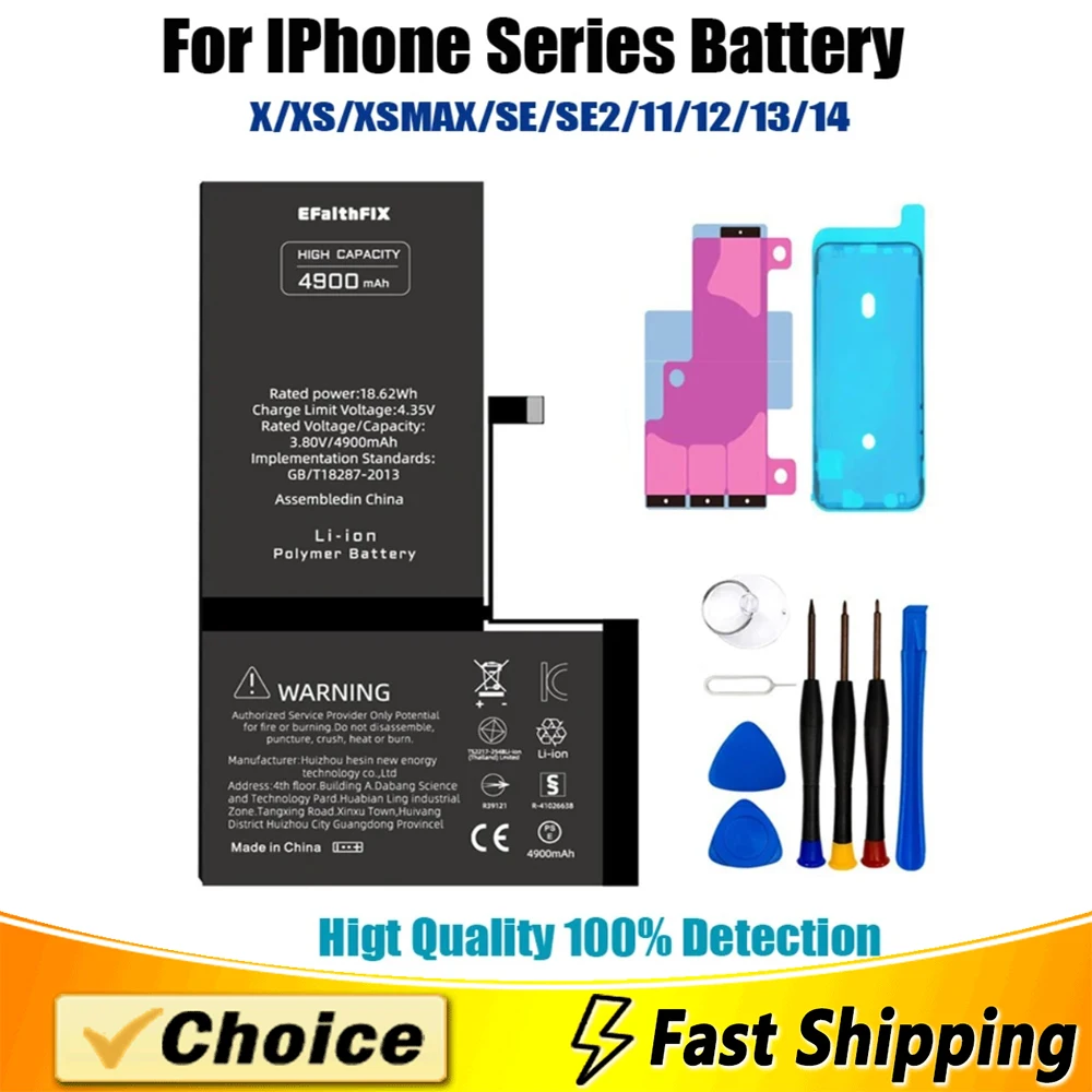 iPhone Battery AAA+ Phone Battery For iPhone 12 13 Mini X XR Xs Max 11 12 13 Pro Max With Tools