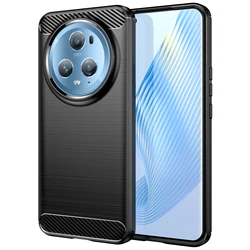 Luxury Matte Shockproof Silicone Soft Phone Case - Premium Protective Cover for Honor Magic5 Pro (Black)