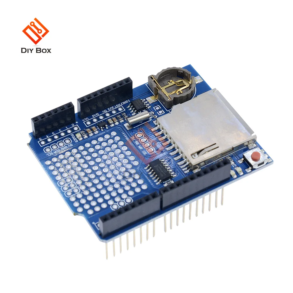 DS1307 SD Memory Card Slot Data Logger Module Logging Recorder Shield Recording Expansion Board Without Battery For Arduino