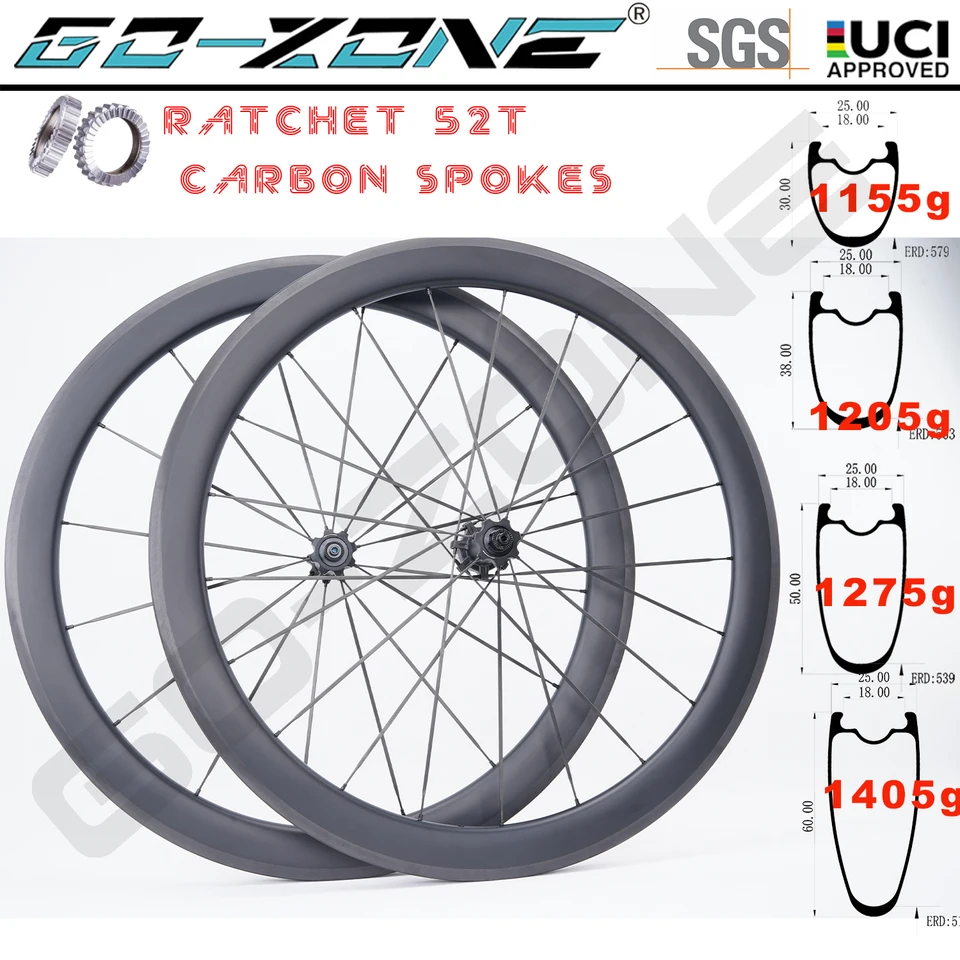 カーボンロードバイクホイールセット,スチールおよびセラミック