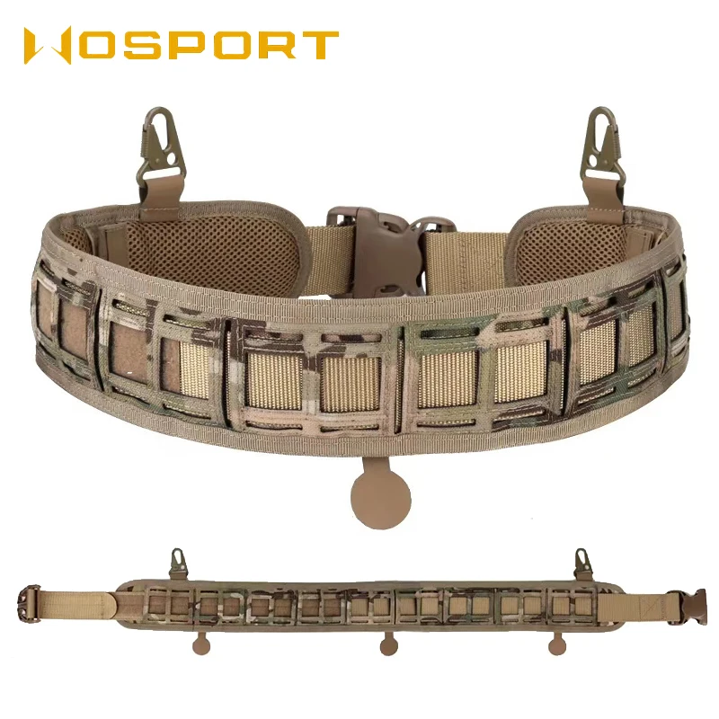 

WoSpor Съемный тактический боевой ремень, военный ремень для пневматического оружия, для военных игр, для походов, охоты, альпинизма, стрельбы, спортивный ремень