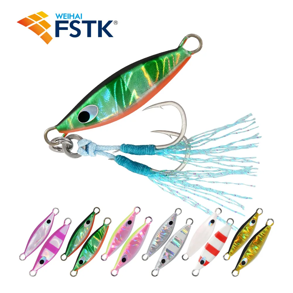 Fstk 2024 Micro Metal Jig 5 G10G 15G 20G Shore Casting Jigging Shore Casting Spoon Saltwater Jack Fishing Lure Esca Artificiale