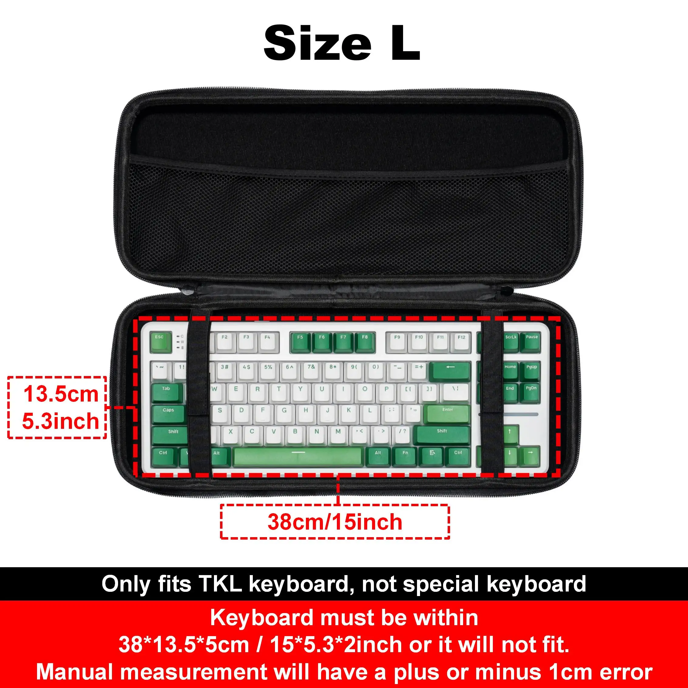 EVA Hard Case Dustproof Water-Resistant Mechanical Keyboard Storage Pouch