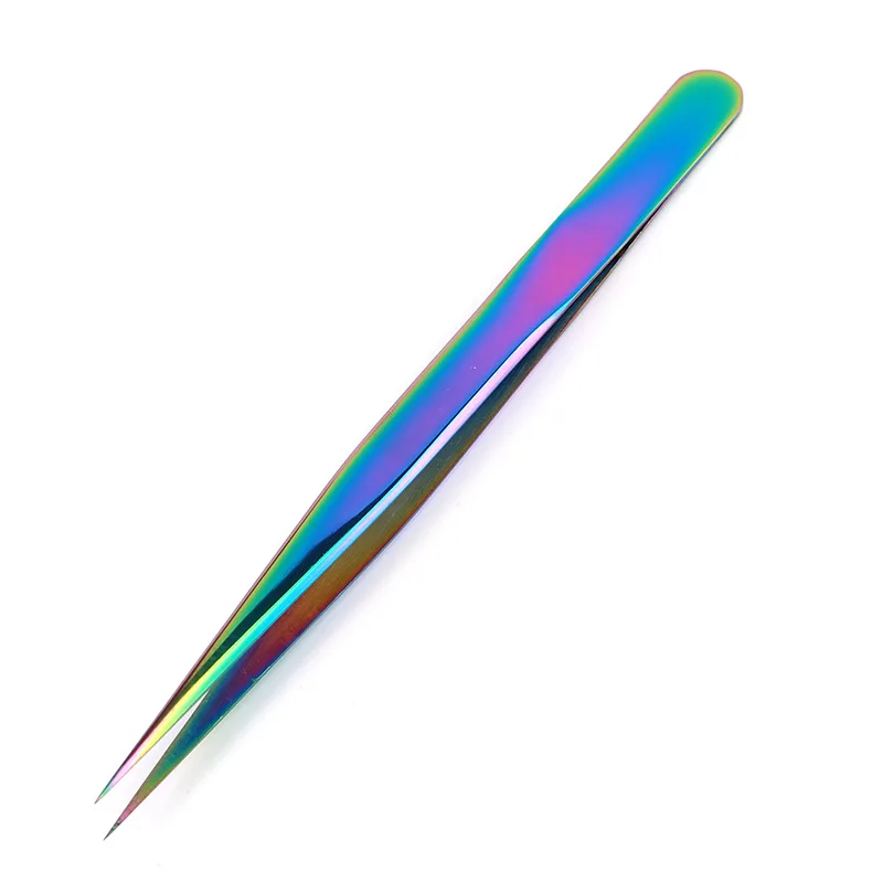 1pcs Nail Art Rhinestones Picking Tweezer Grafting Eyelashes Extension Clip Curved Straight Makeup Tweezers Manicure Tools eyelash tweezers nail art tweezers
