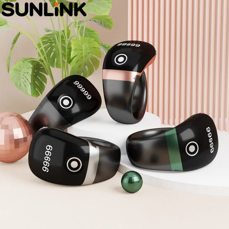 1pc Smart Ring Counter OLED Display Bluetooth Connection APP Touch Counter for Middle Eastern Arab Muslim Prayers meditation 1