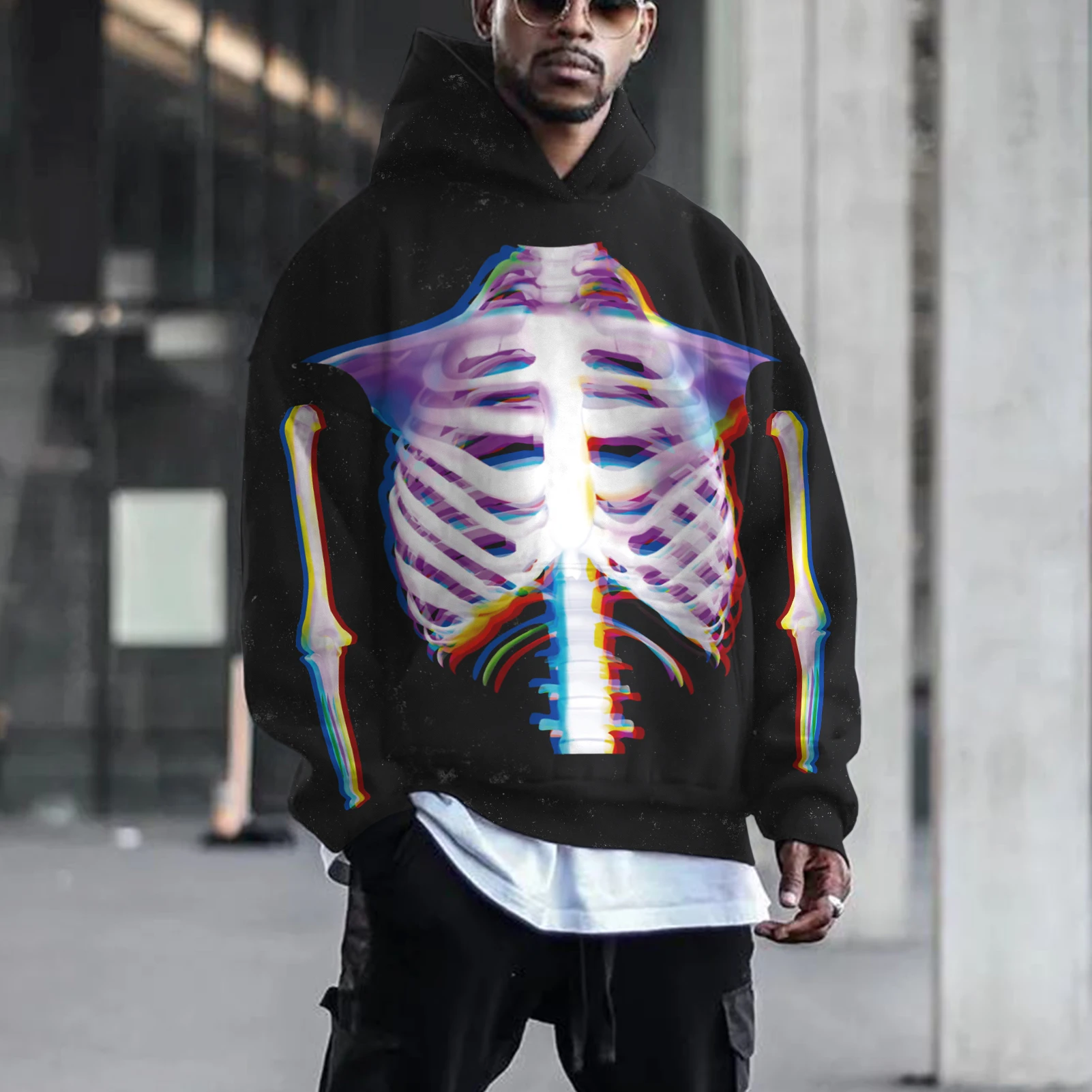 Skull Skeleton Hoodies All Over Printed Crewneck Pocket Fashion Hip Hop Hoody Sports Casual Streetwear Men Women Clothing