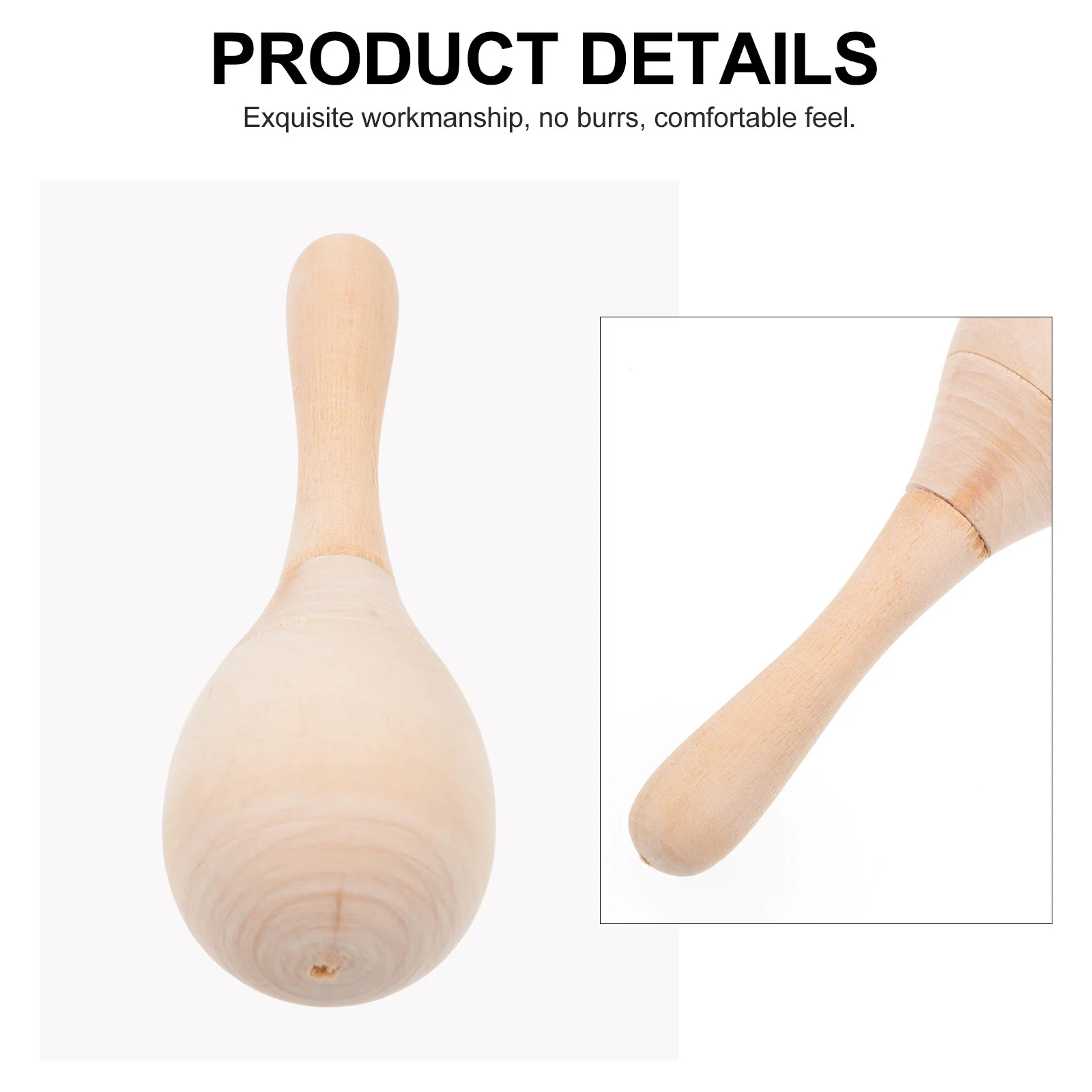 통나무 마라카스 교육용 망치 장난감, DIY 페인트 모래 망치, 유용한 교육 소품, 어린이  장난감, 10 개