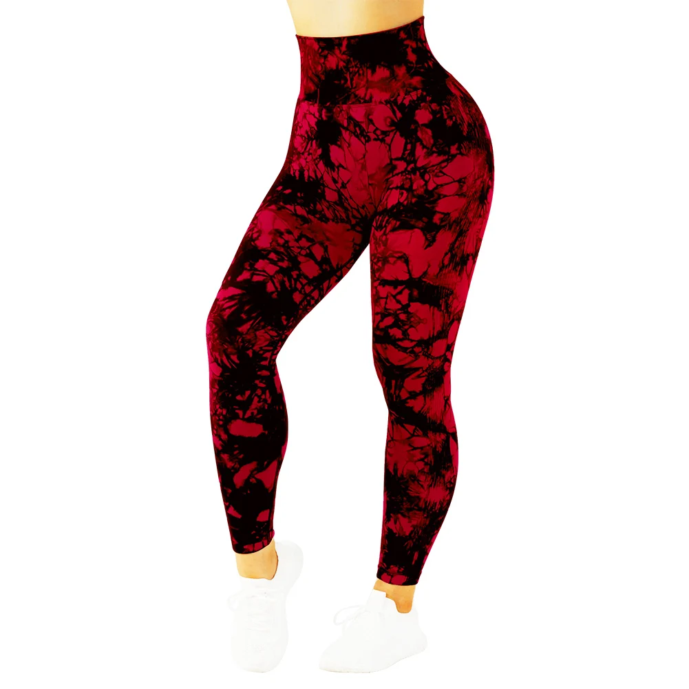 

Seamless Leggings Yoga Pants Gym High Waist Push Up Scrunch Soft Stylish Tie Dye Tightening Tights Booty Brand New