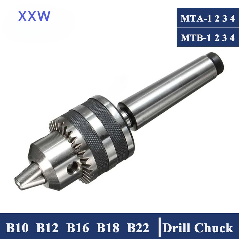 XXW B10B12 B16 B18 B22 0.6-6mm MTB1 MTB2 MTB3 MTB4 Morse Connecting Rod Drill Chuck CNC Drilling Machine Wood Sleeve Drill Chuck drill chuck